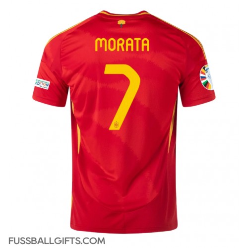 Spanien Alvaro Morata #7 Fußballbekleidung Heimtrikot EM 2024 Kurzarm